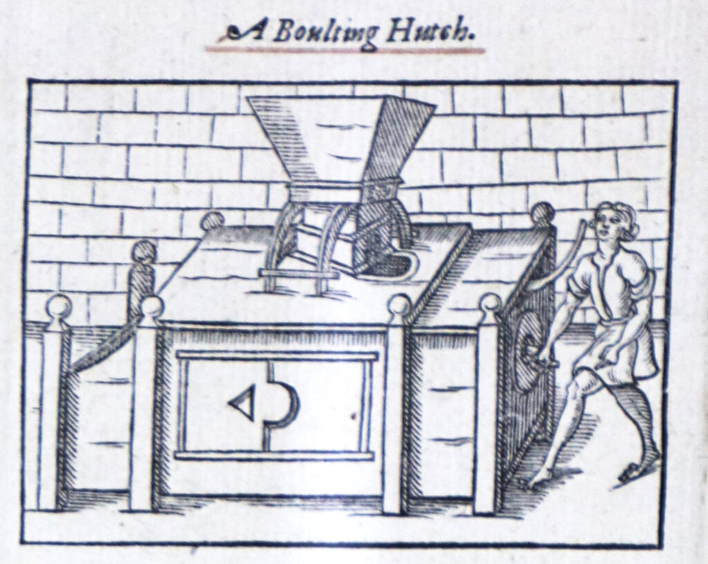 Woodcut showing 'a boulting hutch'