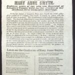 Ballad titled 'A warning to lovers and last moments of Mary Anne Smyth'