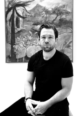 Headshot of the artist Dan Llywelyn Hall